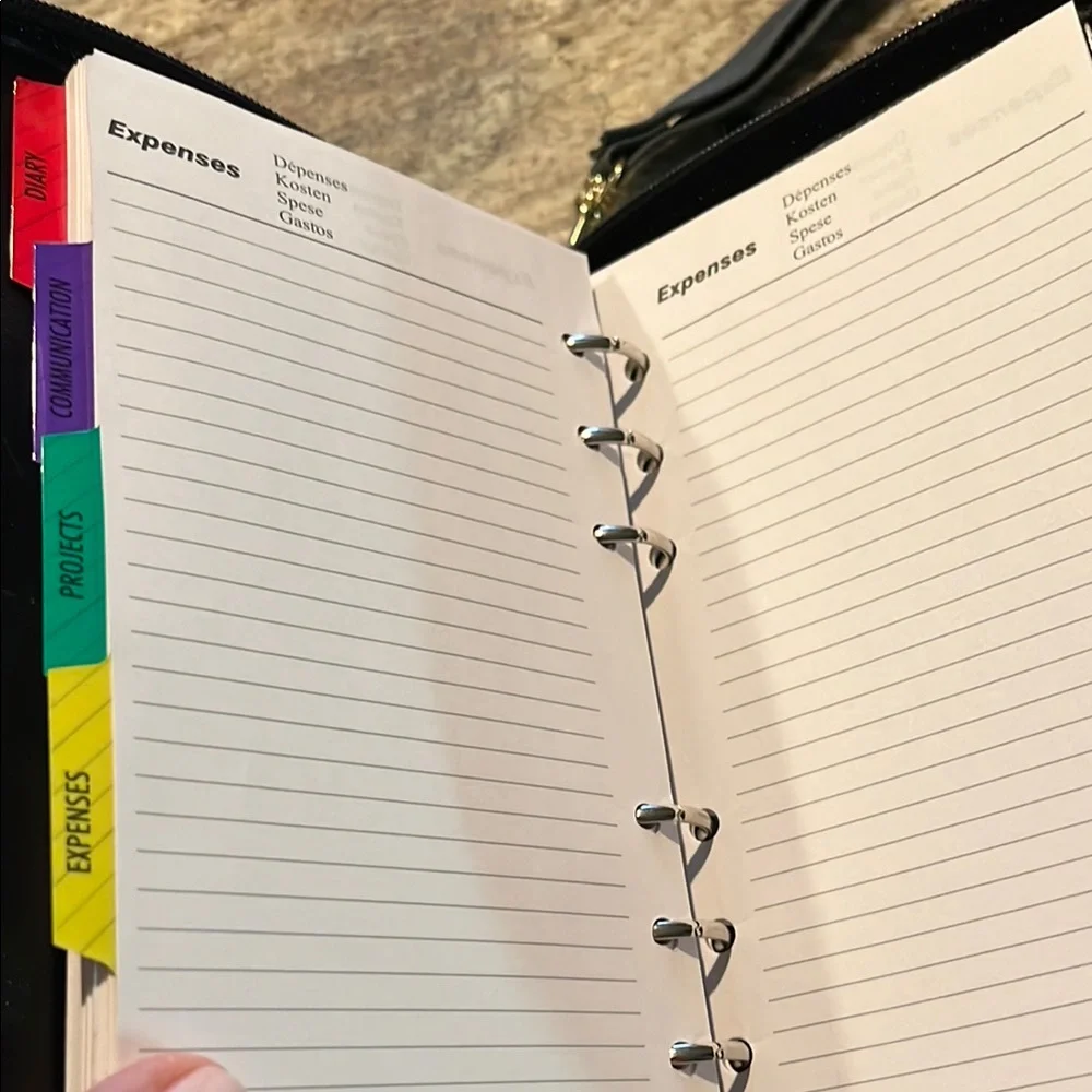 Organizer/Planner/Wallet zippered with Calculator and compartments never used